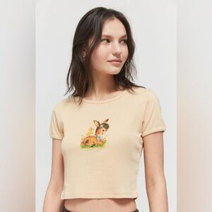 Urban outfitters brand truly madly deeply graphic crop tee